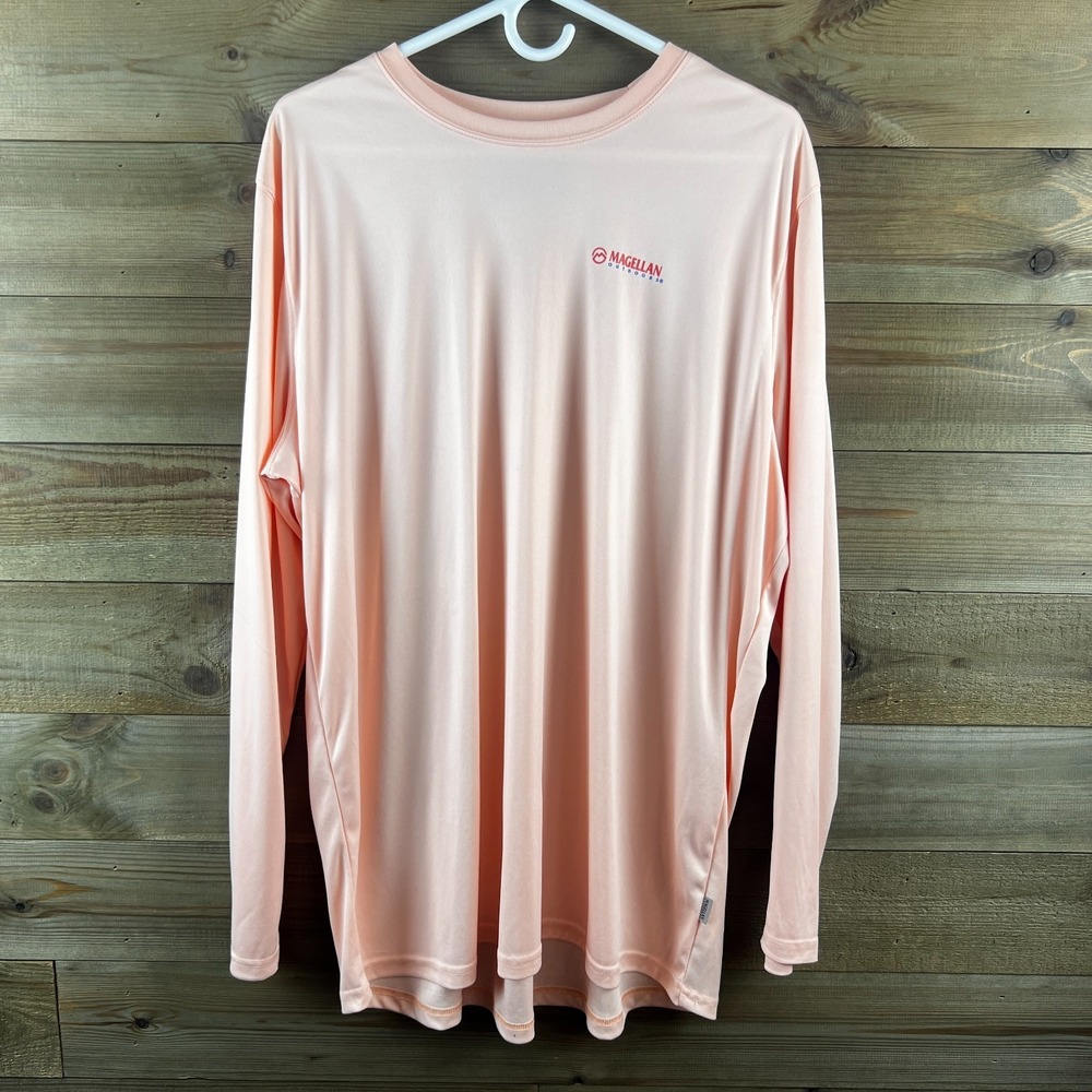 Magellan Womens Shirt Boyfriend Fit Long Sleeve Fish Gear Performance XXL